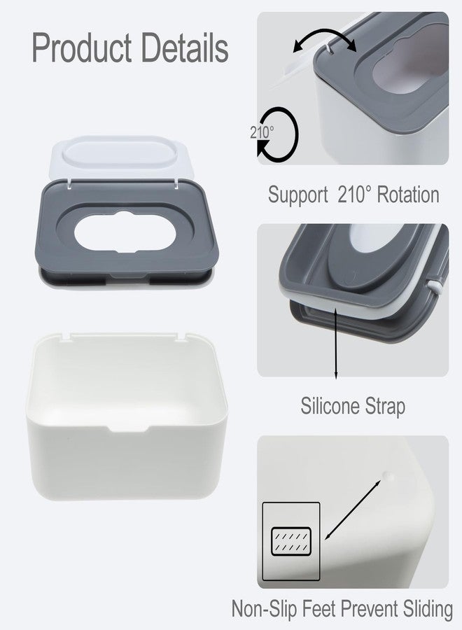 Runhike Flushable Wipes Dispenser Compatible with Cottonelle, Wipe Holder for Bathroom with Leak-Proof, Baby Wipes Container Diaper Wipe Dispenser for Home, Office, Cars - Image 3